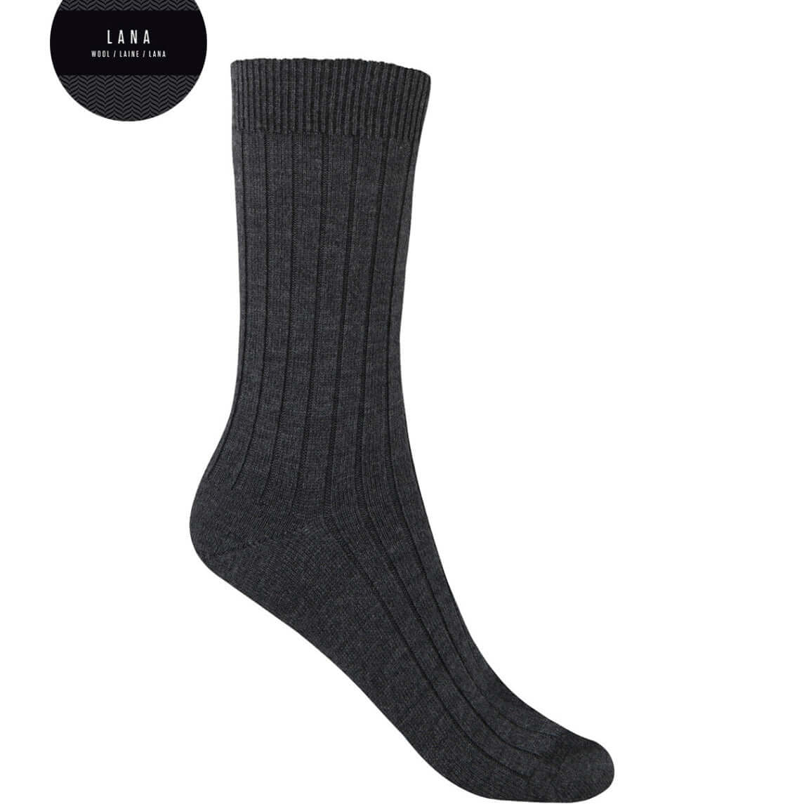 Calcetines unisex Lana mercerizada Punto Blanco 1531210 Única Gris oscuro