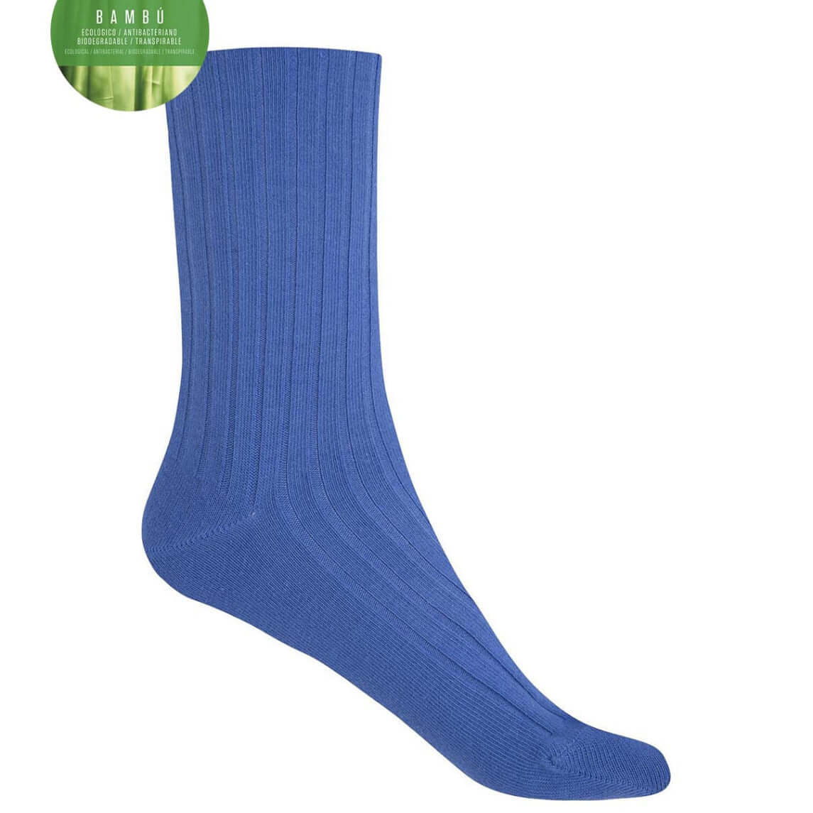 Calcetines unisex Bambú Punto Blanco 1552210 Única Azul 198