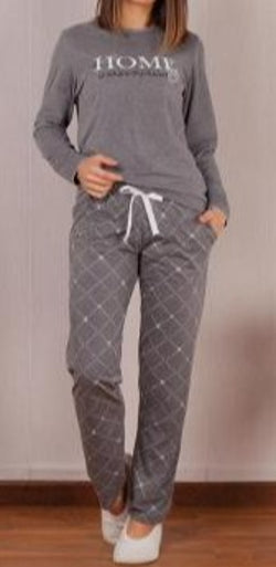 Pijamas mujer Rachas & Abreu 21371 Gris oscuro ⭐⭐⭐✩✩