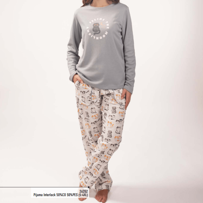 Pijama mujer Rachas & Abreu 26352 Gris
