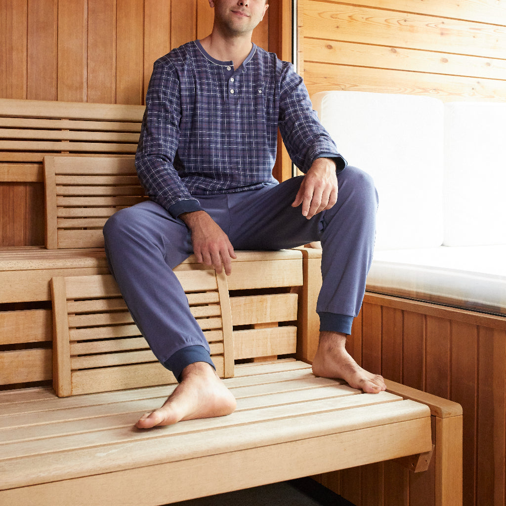 Pijamas hombre CUE 33213 Azul ⭐⭐⭐✩✩