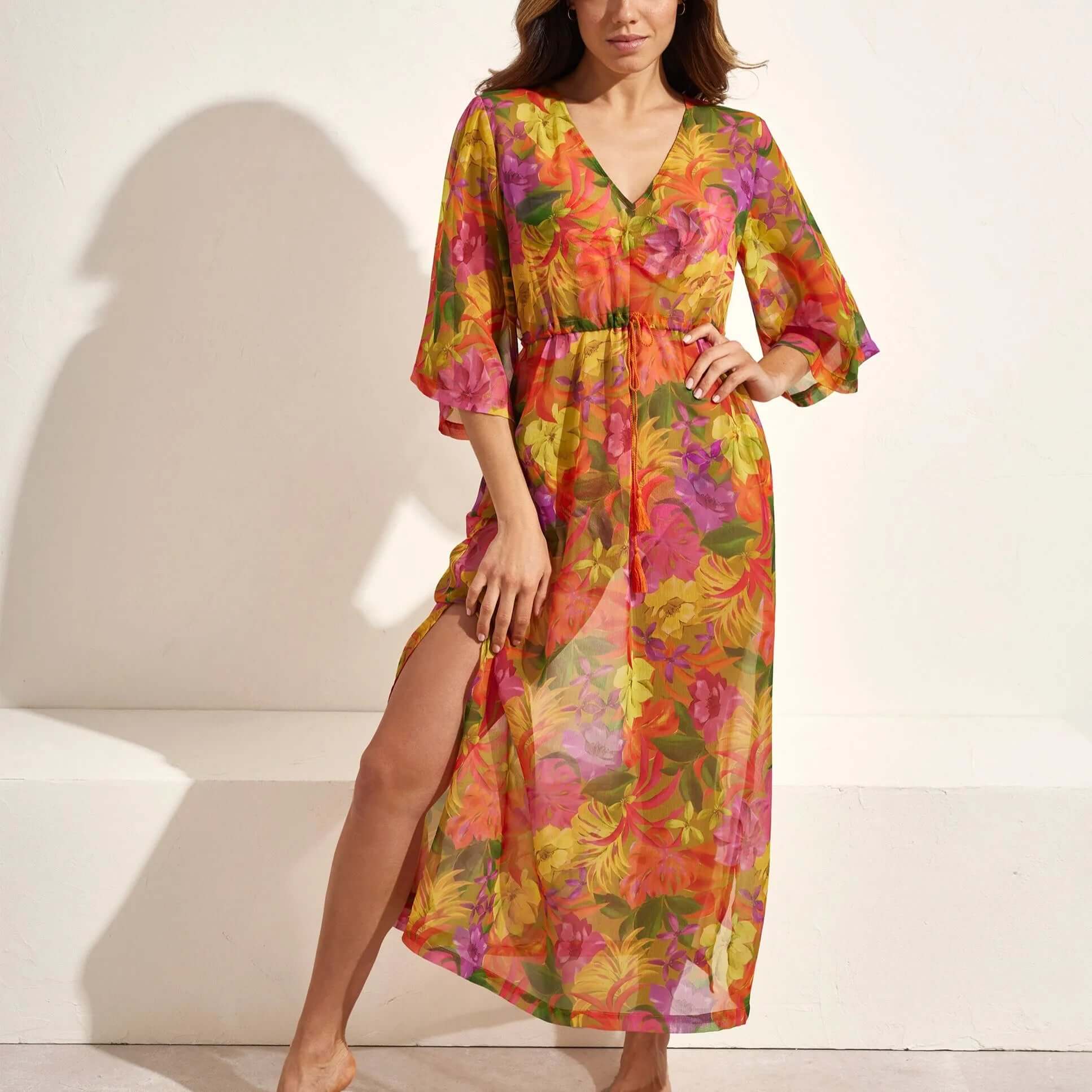 Vestido largo Selmark BL596 Fucsia