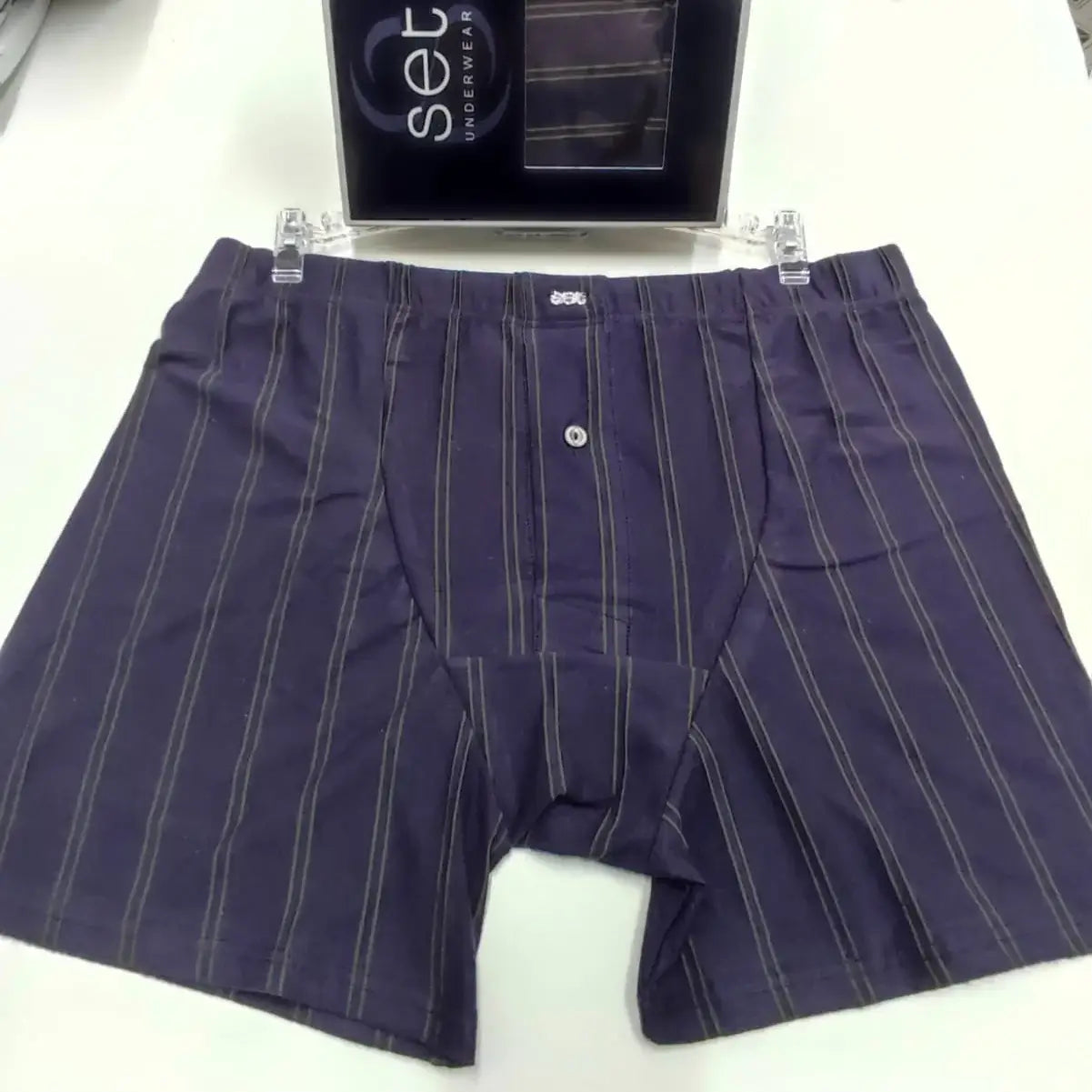 Calzoncillos boxer con bragueta SET 19484 Azul marino