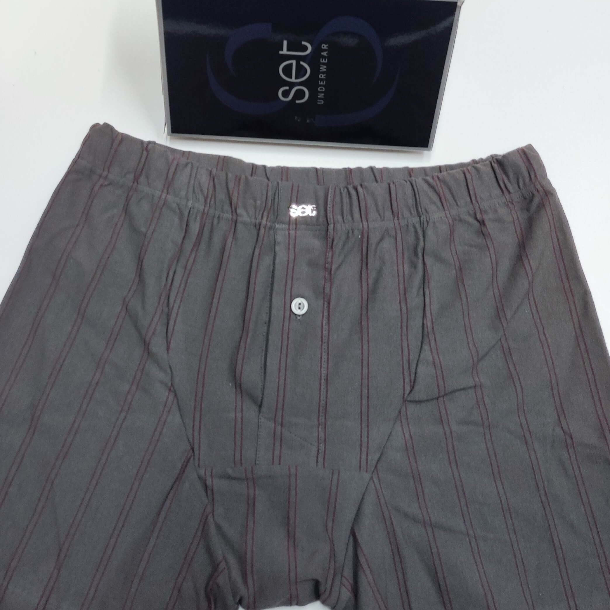 Calzoncillos boxer con bragueta SET 19484 Gris oscuro