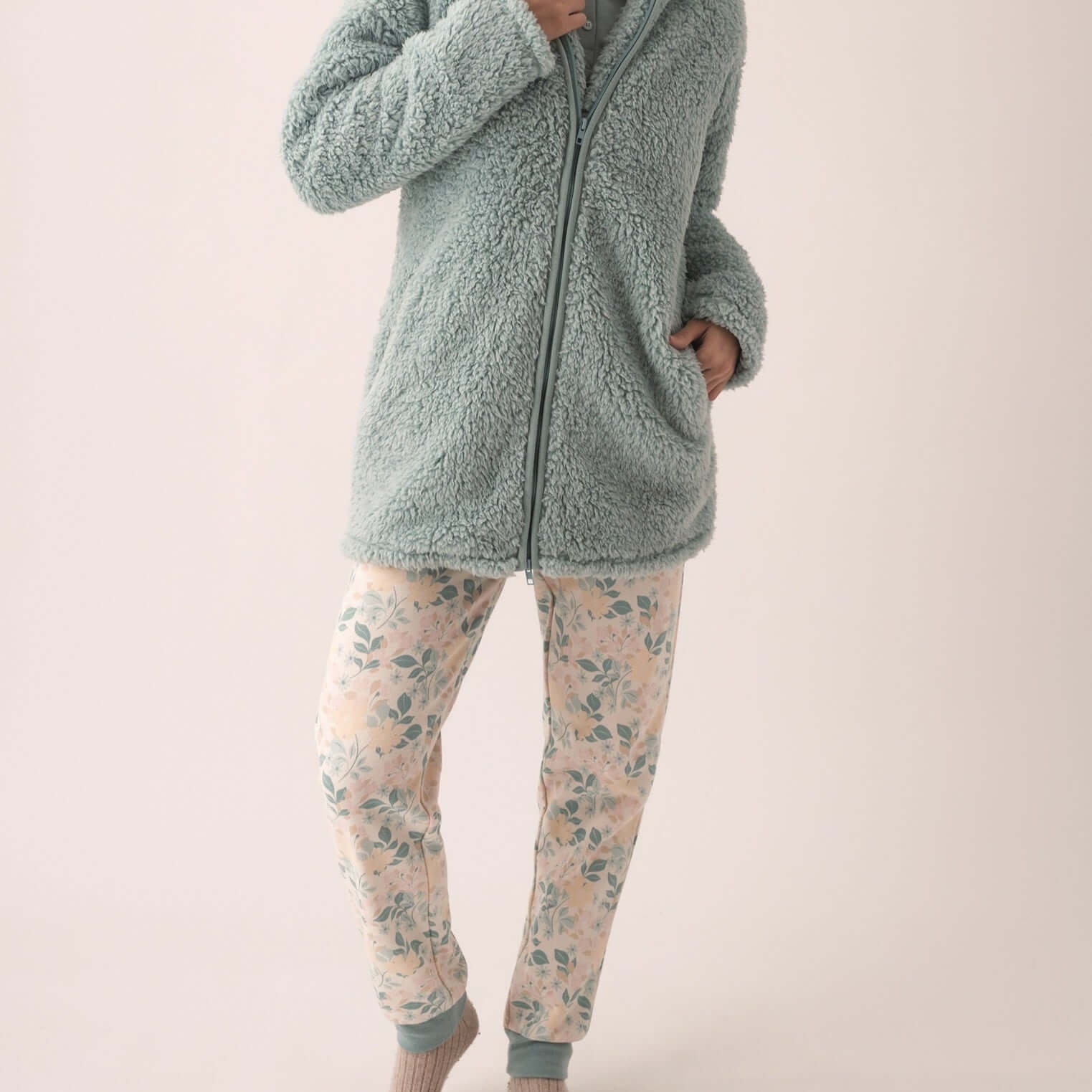 Pijama mujer Promise N19983 (3 piezas) Turquesa