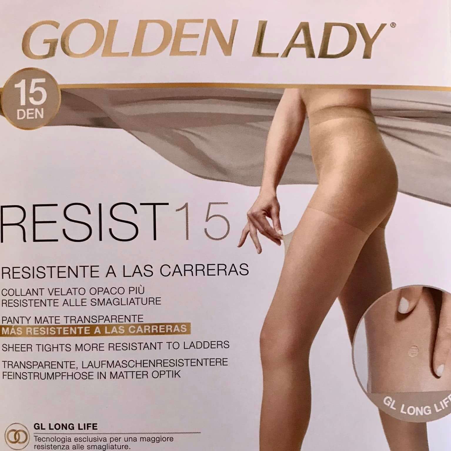 Medias Golden Lady Resist 89R 15Den XL Escala