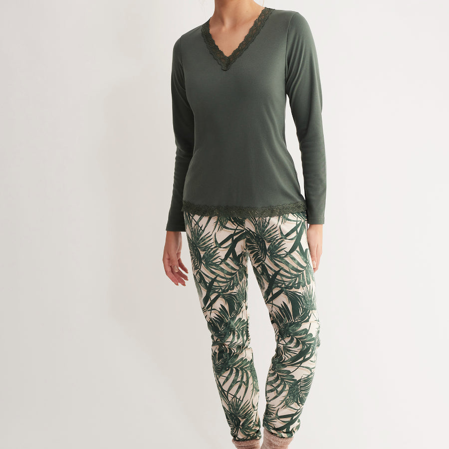 Pijamas mujer Promise 16823 (3 piezas) Verde ⭐⭐⭐⭐⭐