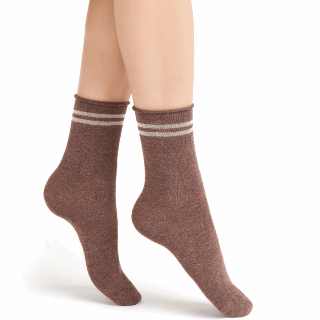 Calcetines mujer tobilleros Golden Lady 146 KKK Unica Marron claro