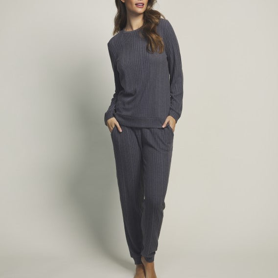Pijamas mujer Selmark 6073 Gris oscuro ⭐⭐⭐✩✩