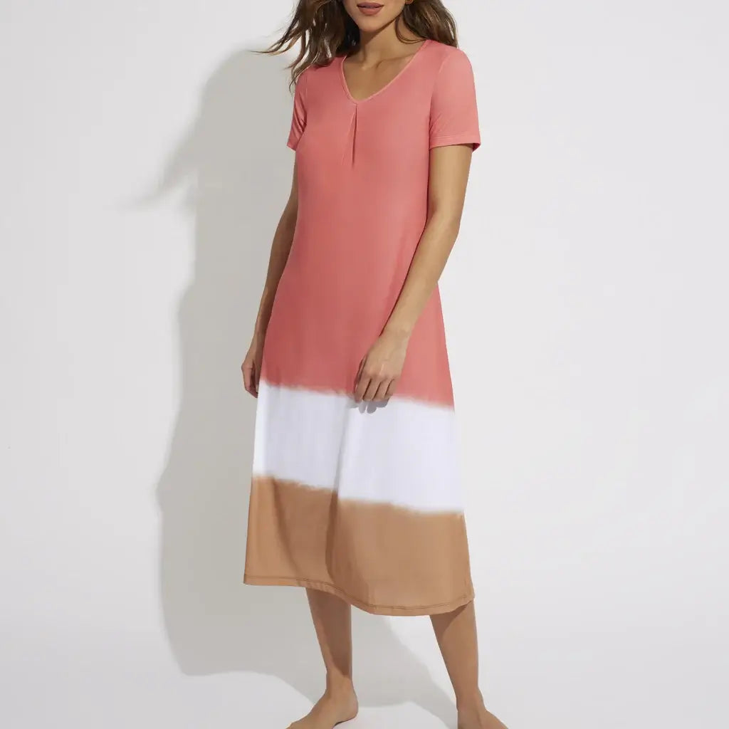 Vestido Tie Die Selmark BC081 Coral