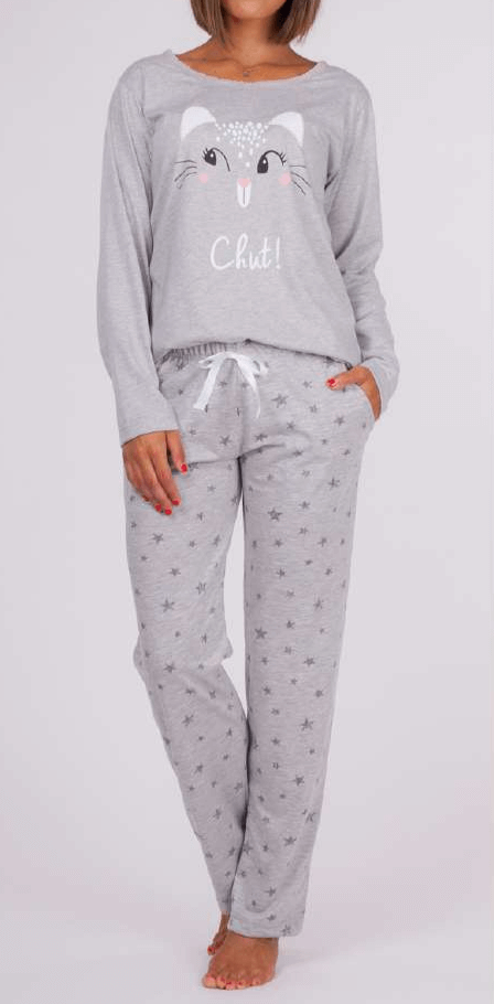 Pijamas mujer Rachas & Abreu 21305 Gris claro ⭐⭐✩✩✩