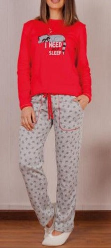 Pijamas mujer Rachas & Abreu 21356 Rojo ⭐⭐⭐✩✩