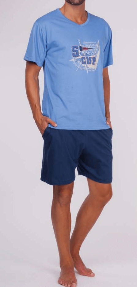 Pijama hombre corto Rachas & Abreu 21409 4XL Azul