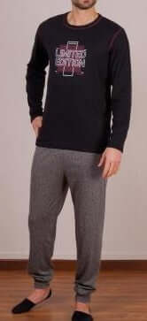 Pijamas hombre Rachas & Abreu 21450 Black ⭐⭐⭐✩✩