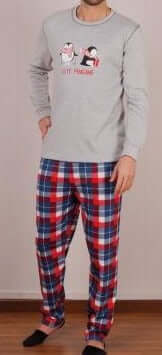 Pijamas hombre Rachas & Abreu 21473 Gris claro ⭐⭐⭐✩✩