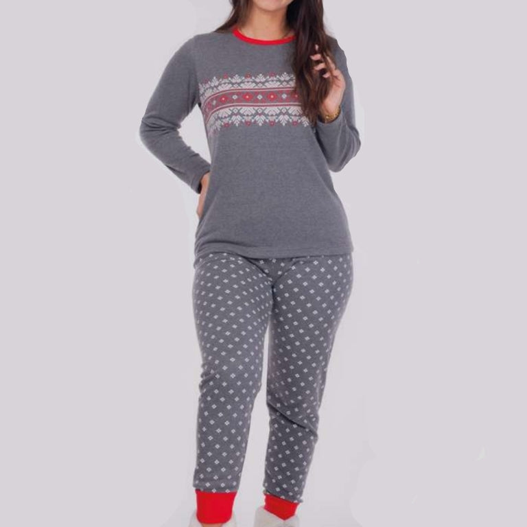 Pijamas mujer Rachas & Abreu 22350 Gris oscuro ⭐⭐⭐✩✩