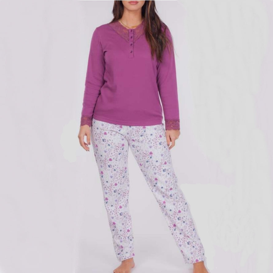 Pijamas mujer Rachas & Abreu 22366 S Morado ⭐⭐⭐✩✩