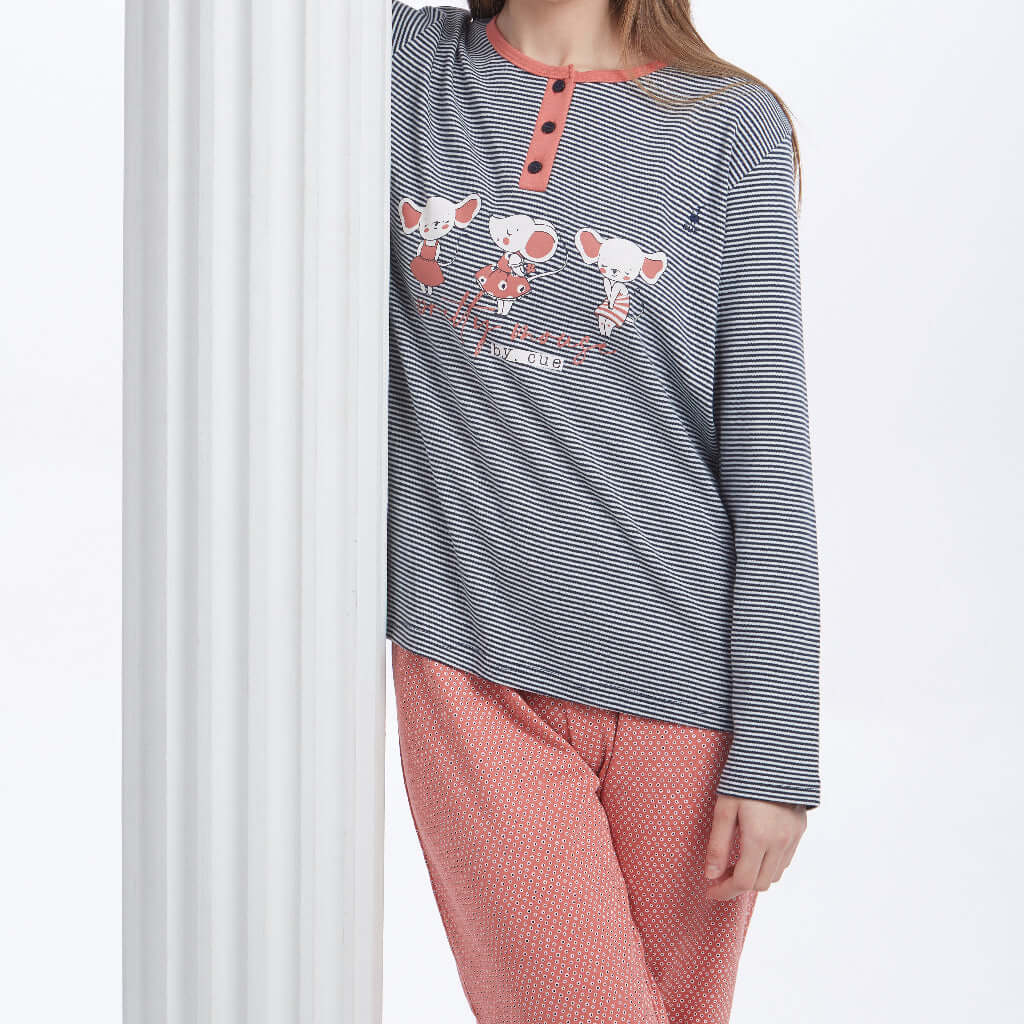 Pijamas mujer CUE 31112 Rosa ⭐⭐⭐✩✩