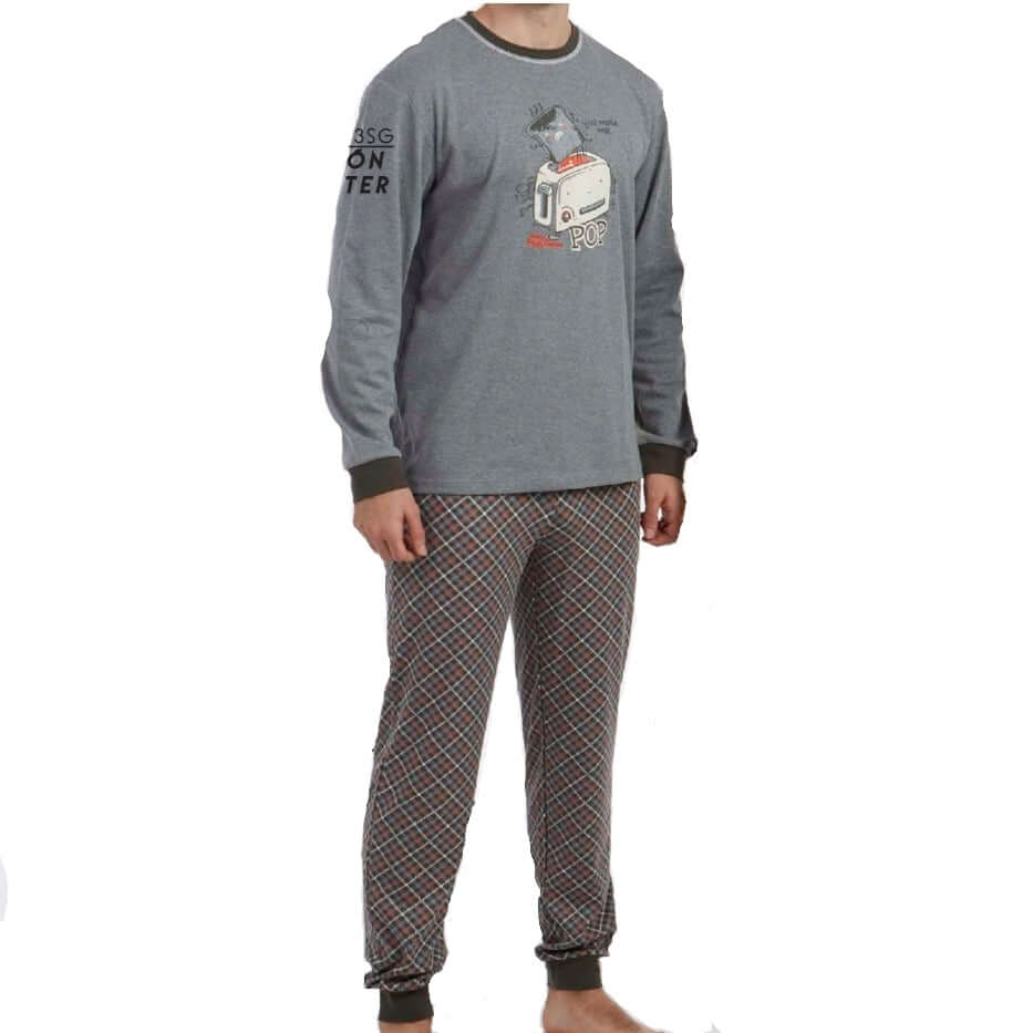 Pijamas hombre CUE 31205 Gris ⭐⭐⭐✩✩