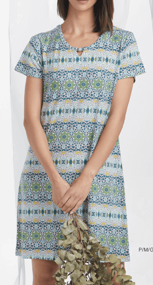 Vestido de verano CUE 32422 Celeste