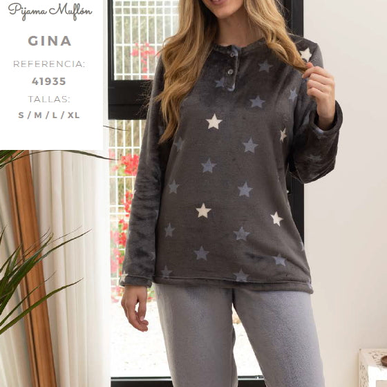 Pijamas mujer Blanca Hernandez 41935 Gris oscuro ⭐⭐⭐⭐⭐