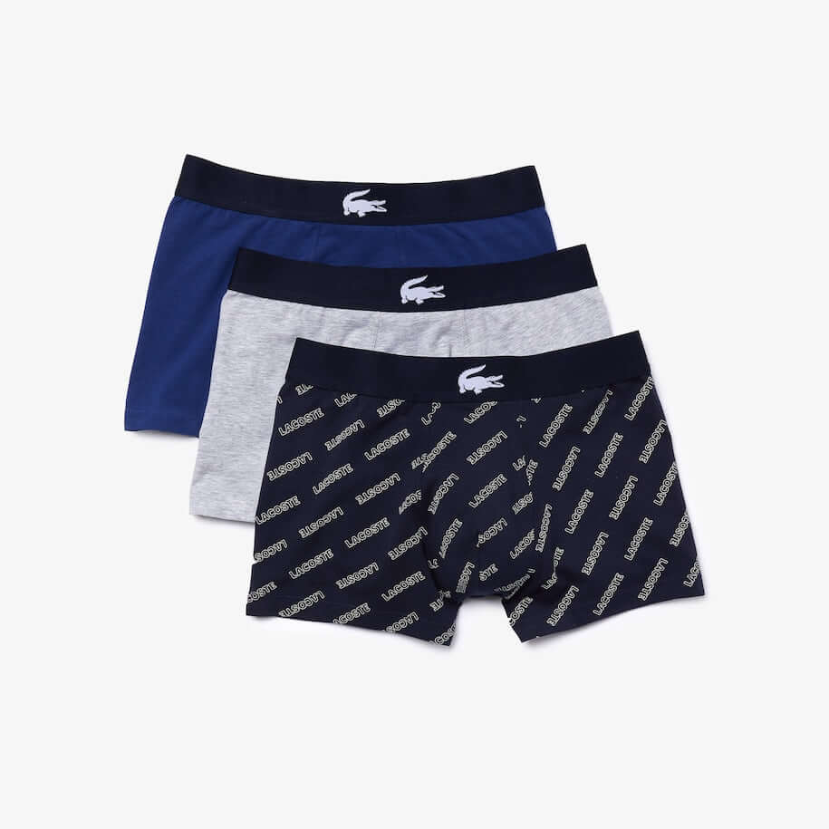 Calzoncillos boxer Lacoste 5H1774 pack de 3 unidades Pack azul gris y azul marino