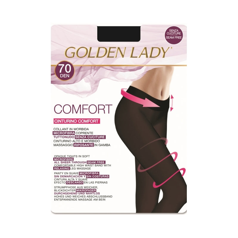 Medias Golden Lady Comfort DEN 70 Negro