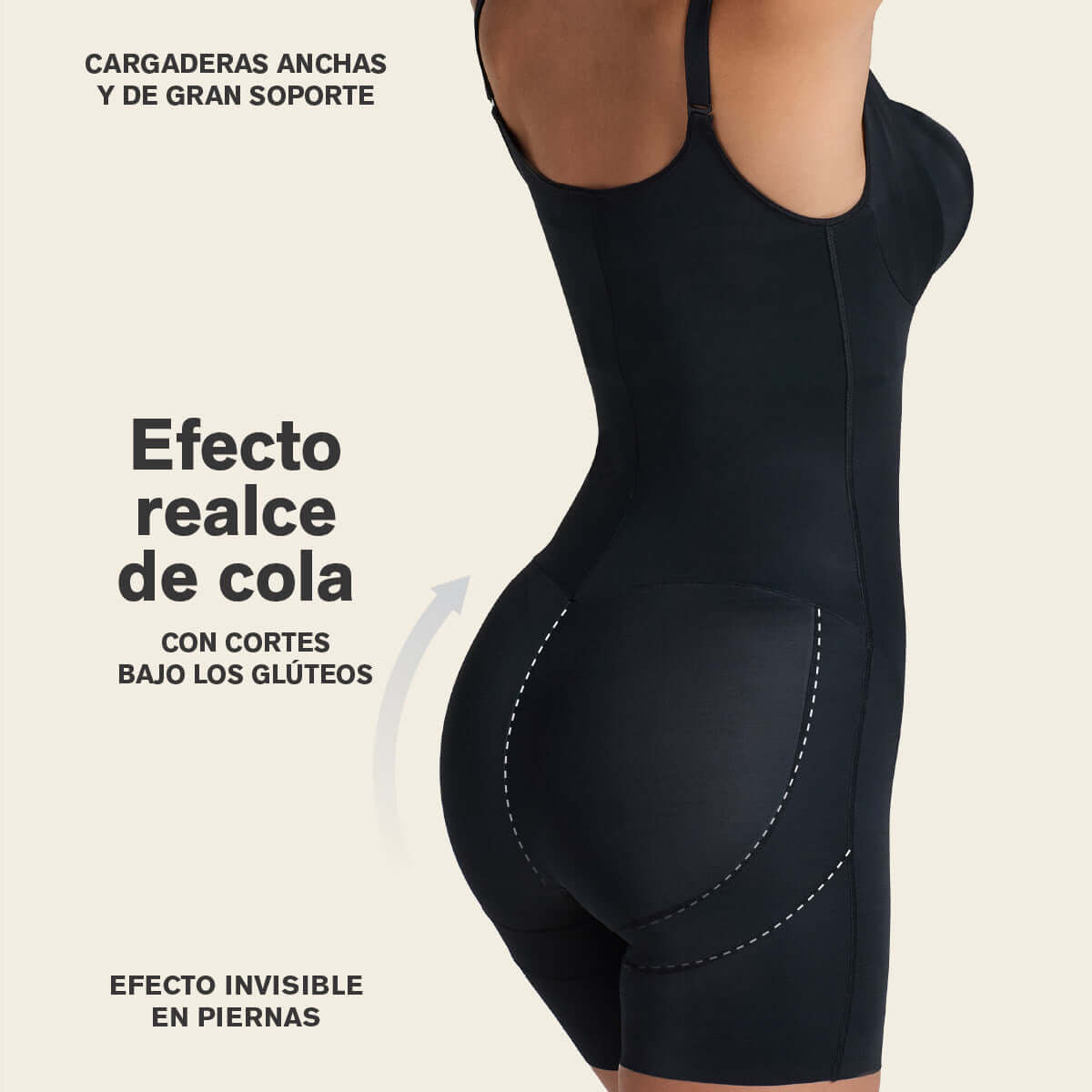 Body pecho libre de compresión fuerte efecto levanta glúteos