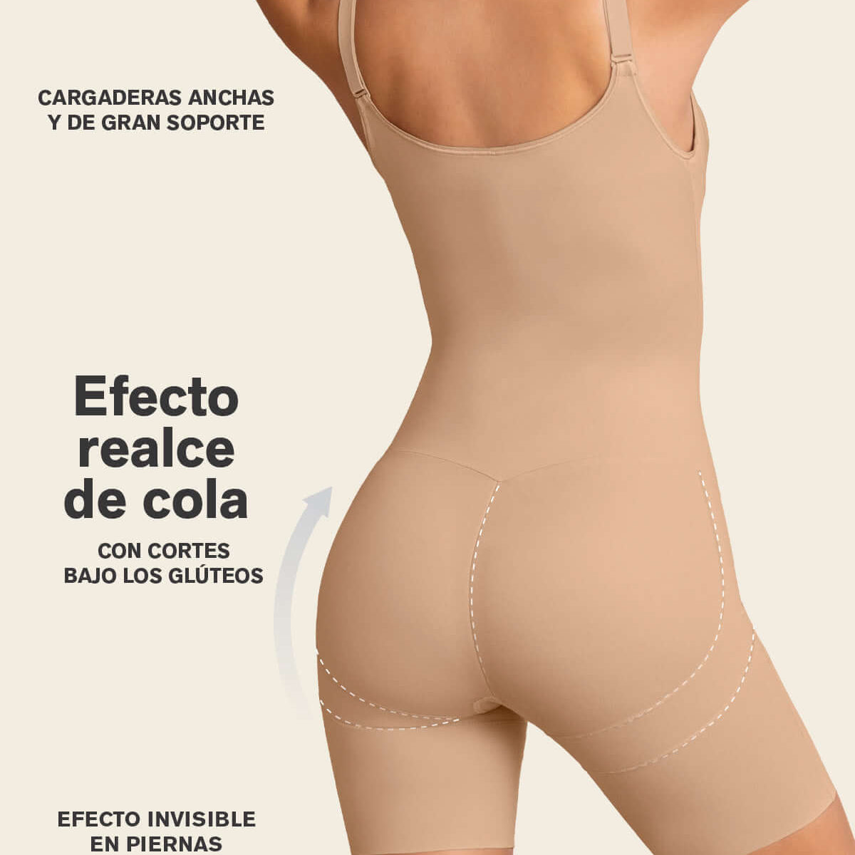 Body pecho libre de compresión fuerte efecto levanta glúteos