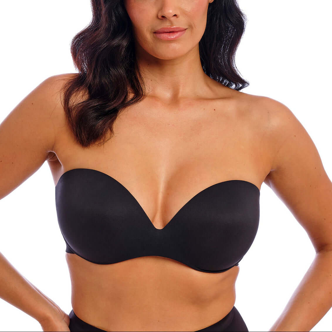Sujetador sin tirantes con aros Ines Secret Wacoal WE601011 Black