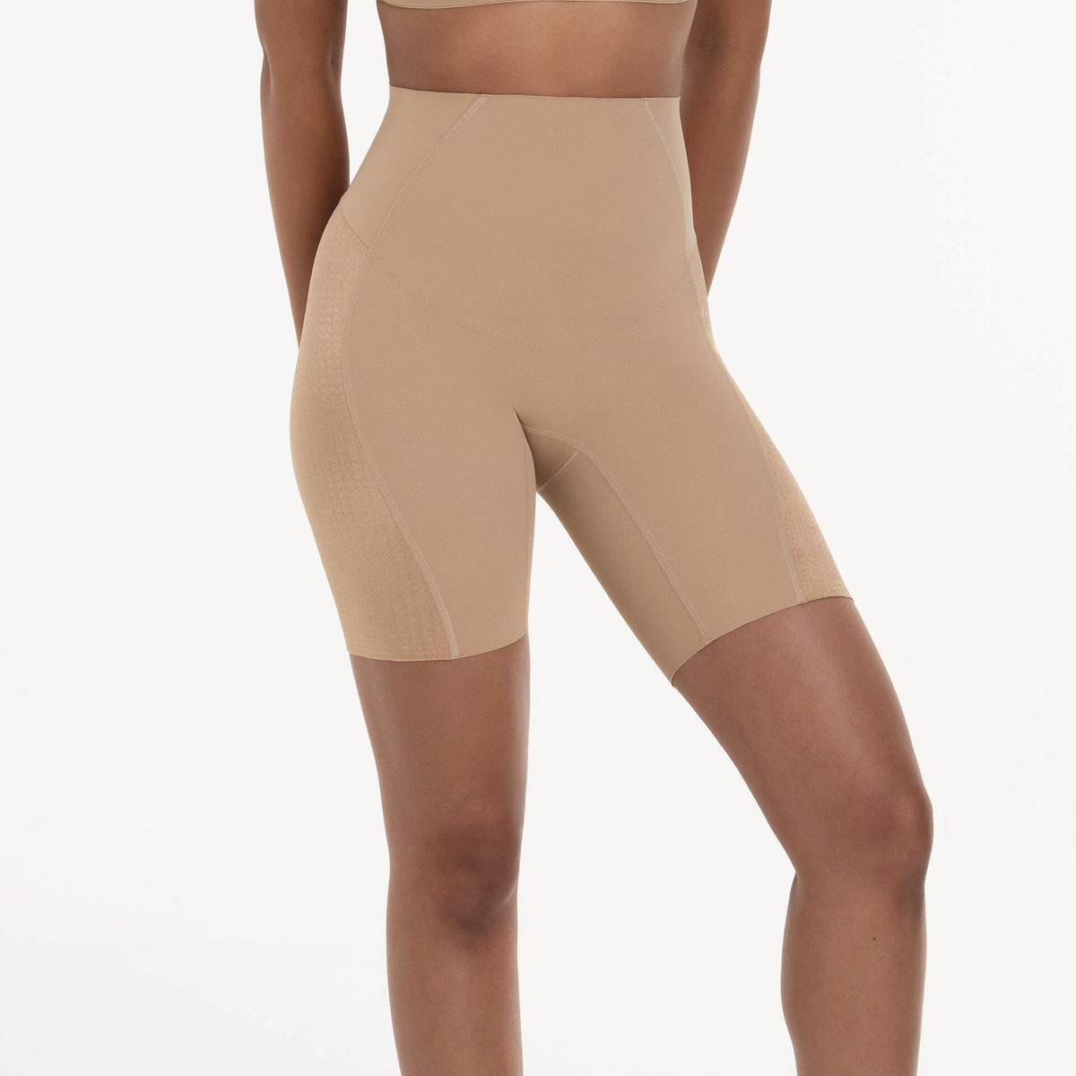 Faja con Pernera Beauty Shaper Anita, prenda moldeadora de cintura alta en color nude para un look impecable.