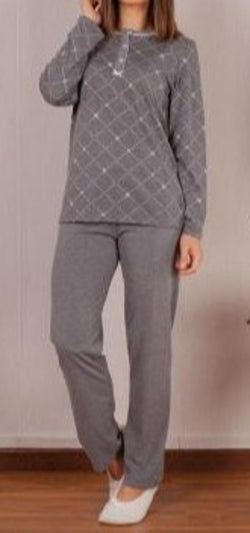 Pijamas mujer Rachas & Abreu 21373 Gris oscuro ⭐⭐⭐✩✩
