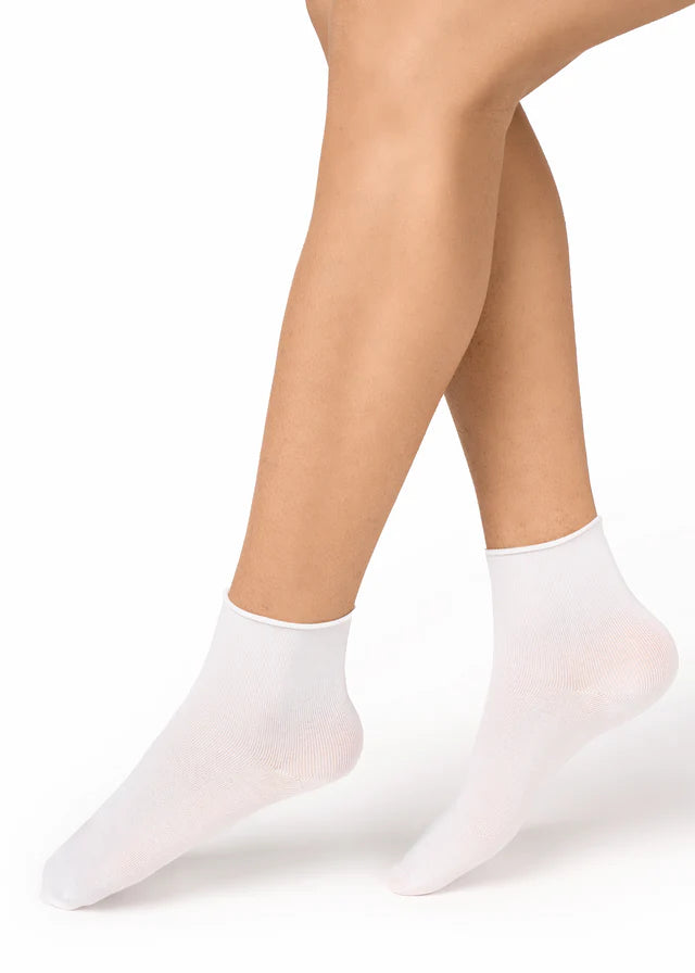 Calcetines unisex tobilleros algodón Golden Lady 34X (3 pares) Blanco