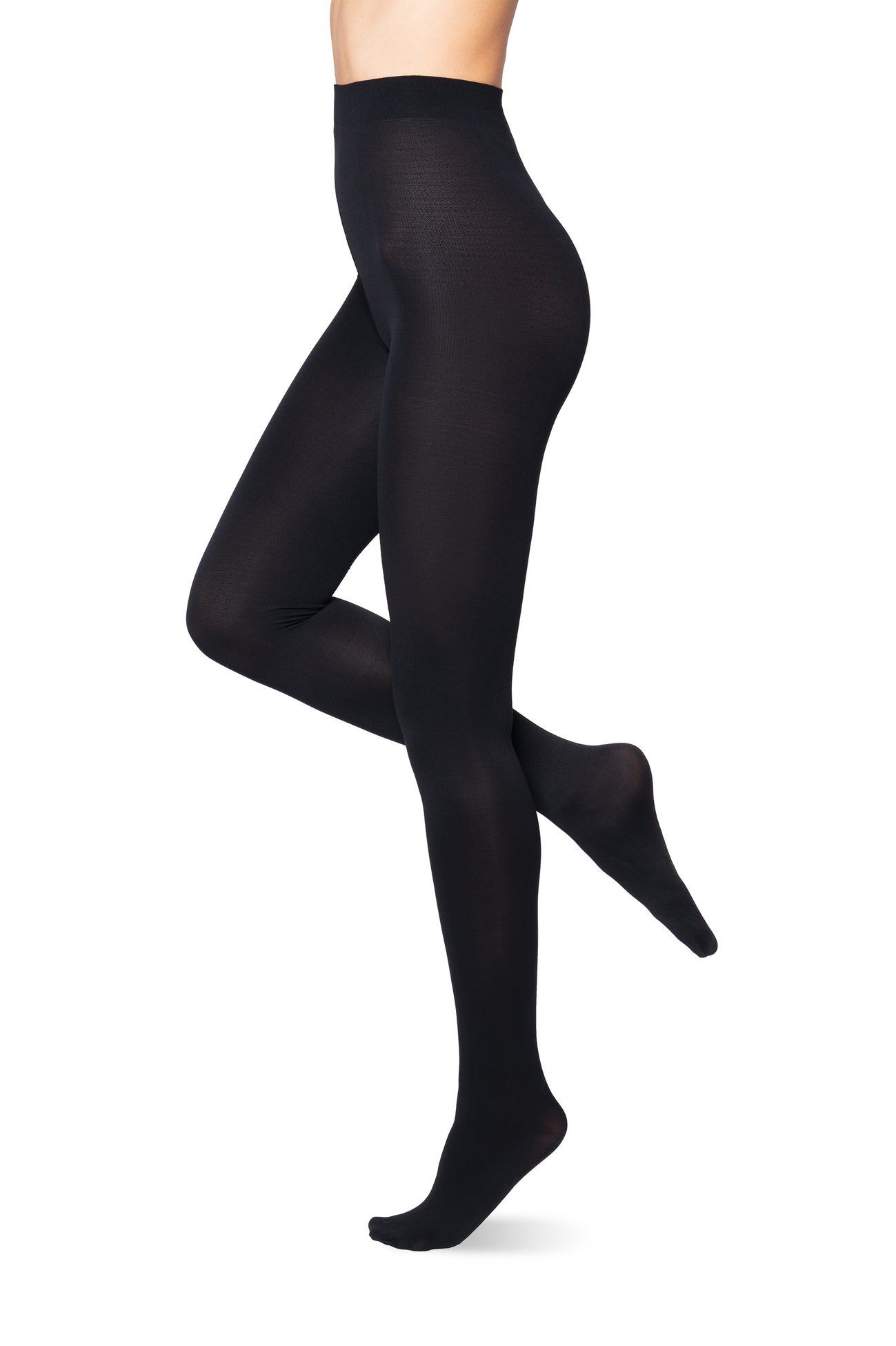 Warm opaque tights 60 denier black