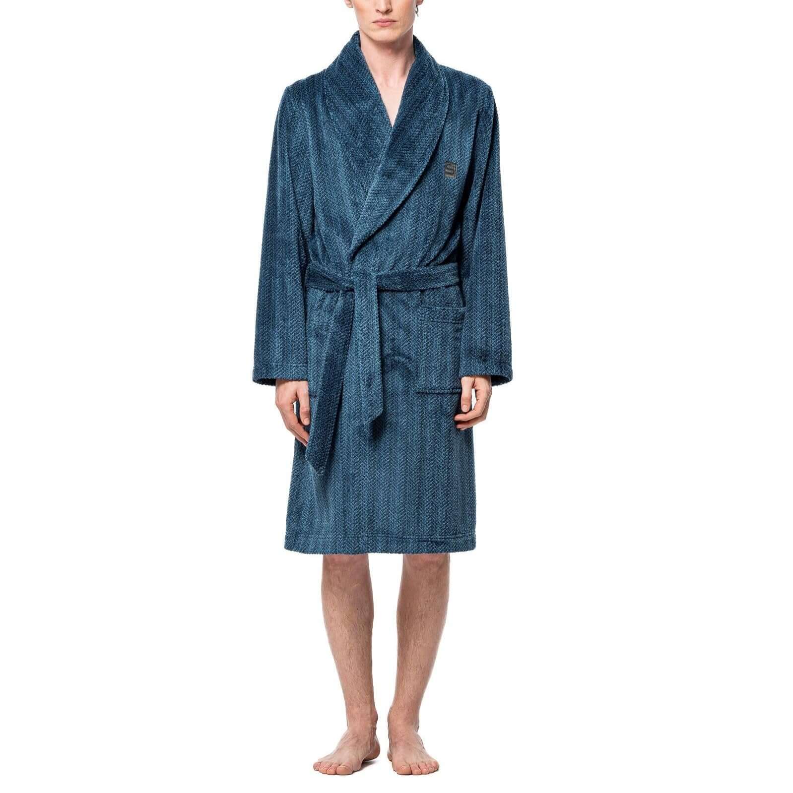 Bata de hombre cruzada Egatex 252659 azul oscuro