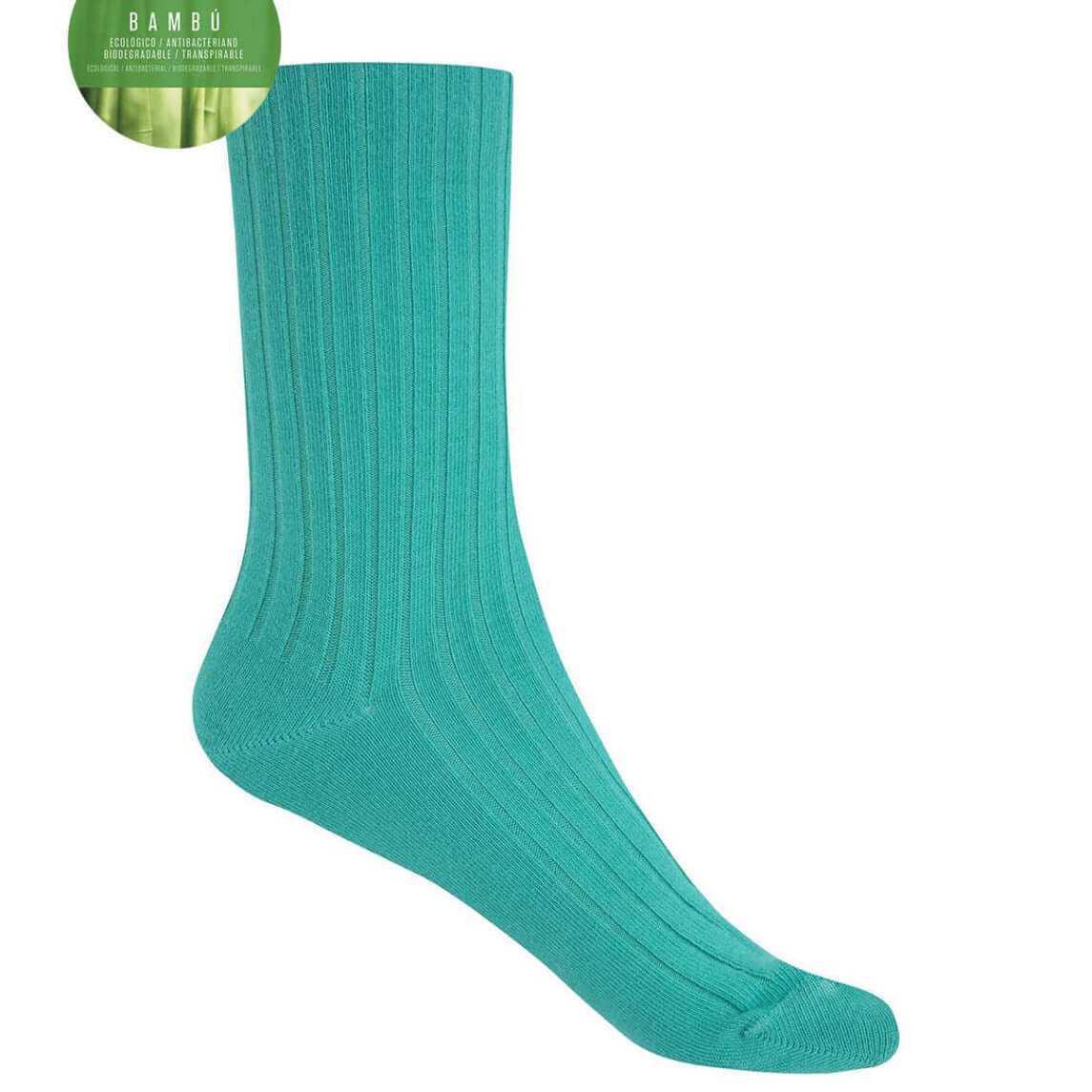Calcetines unisex Bambú Punto Blanco 1552210 Única Verde 346
