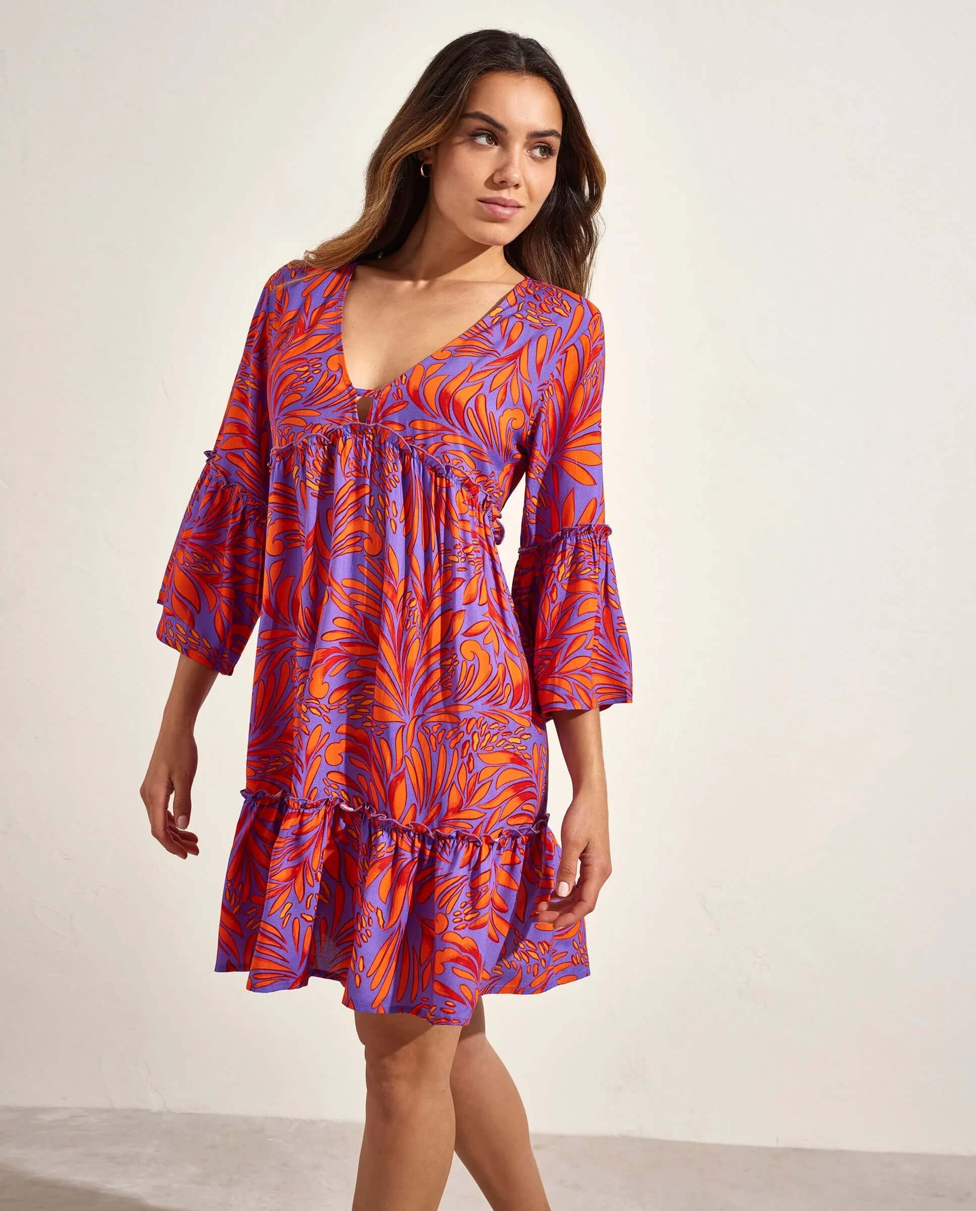 Vestido Selmark BL798 Naranja