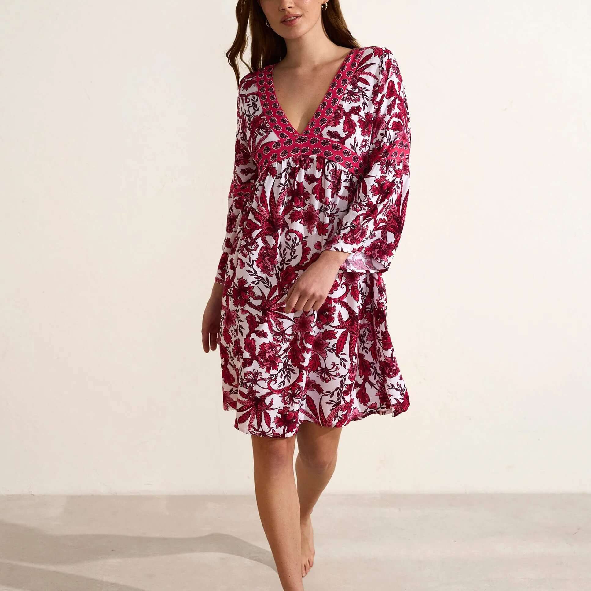 Vestido bluson Selmark BM298 Fresa