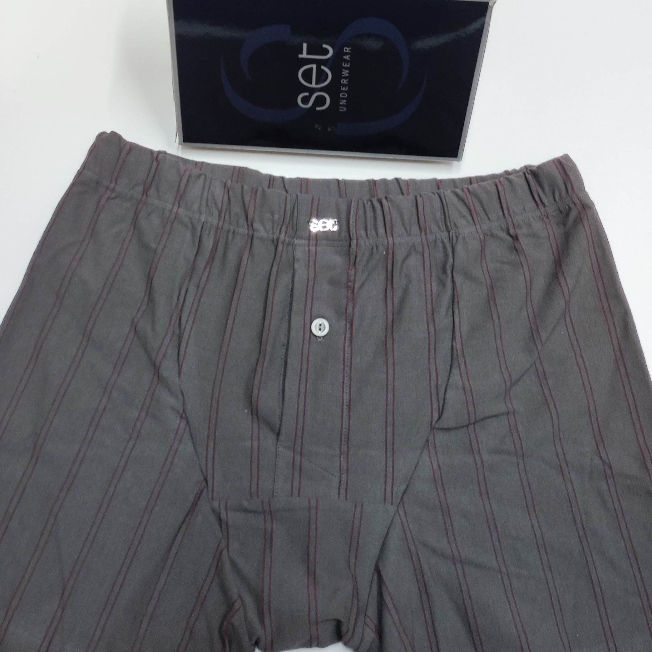 Calzoncillos boxer con bragueta SET 19484 Gris oscuro