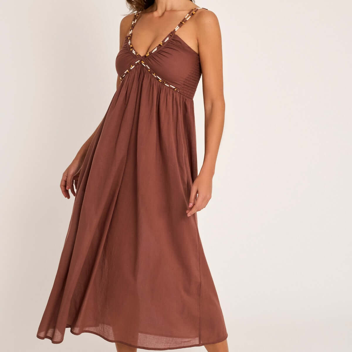 Vestido Selmark BO696 Marrón