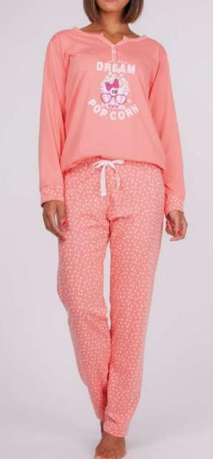 Pijamas mujer Rachas & Abreu 21325 Coral ⭐⭐✩✩✩