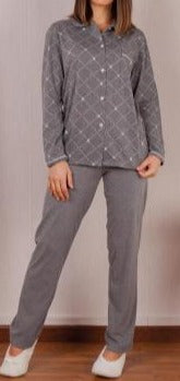 Pijamas mujer Rachas & Abreu 21372 Gris oscuro ⭐⭐⭐✩✩