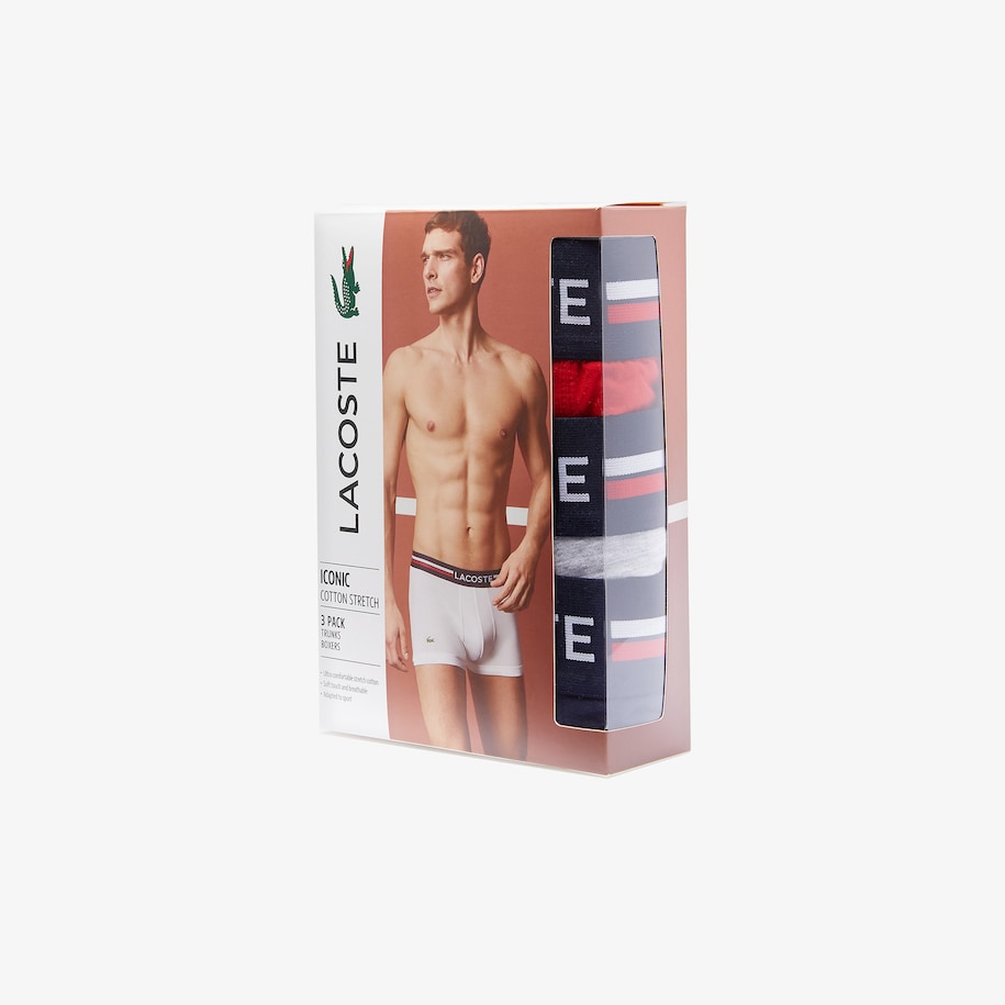 Calzoncillos boxer Lacoste 5H3386 pack x 3 unidades