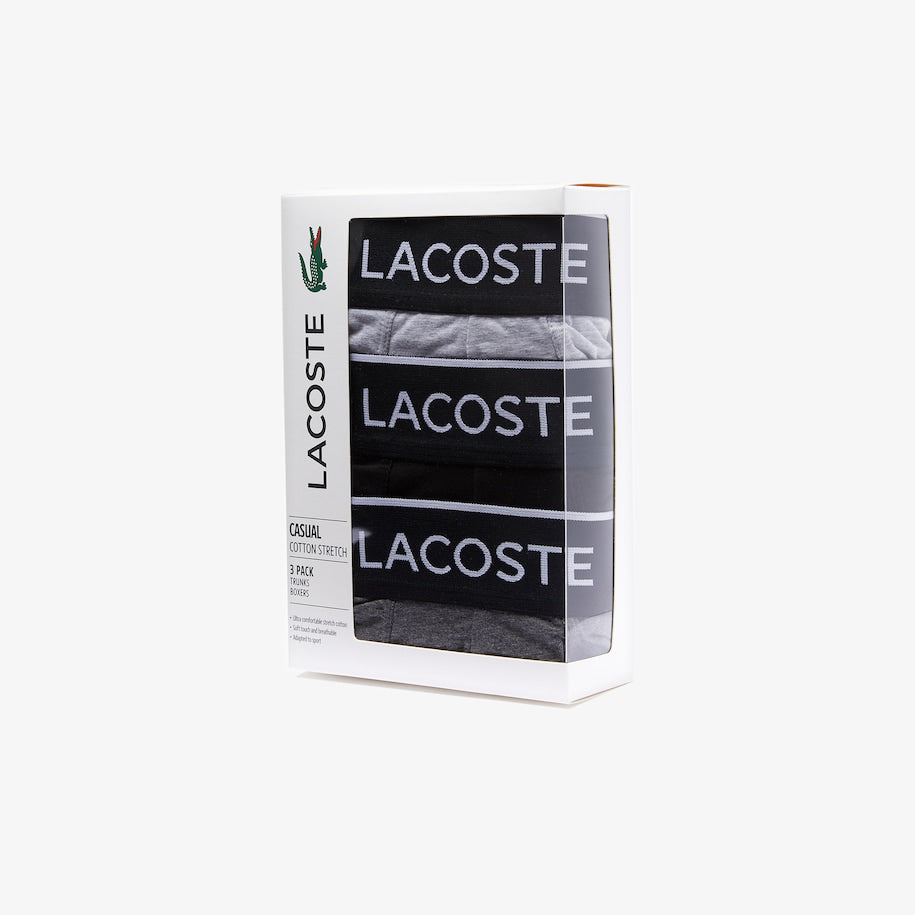 Calzoncillo boxer Lacoste pack x3 unidades